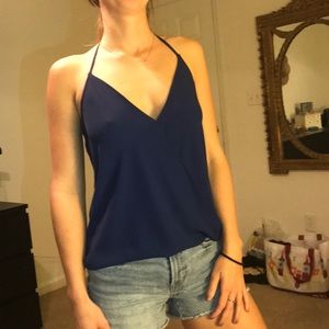 -nwot- blue halter tank